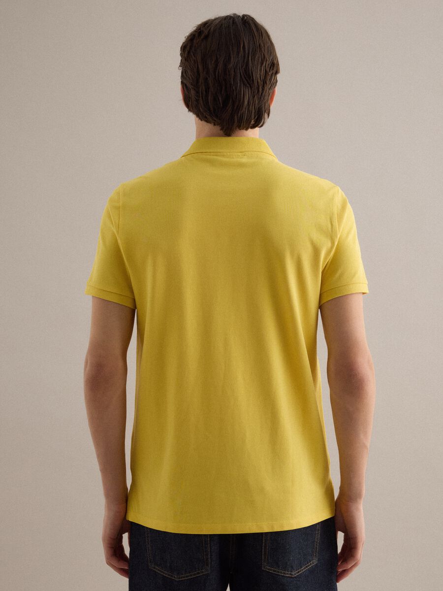 Yellow Supima cotton polo shirt, regular fit_3