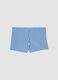 Blue and white stretch swim trunks_1