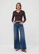 Brown viscose-blend polo-collar jumper, regular fit_1