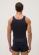 Blue pure cotton tank top regular fit_2