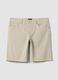 Grey regular-fit stretch cotton Bermuda shorts_4