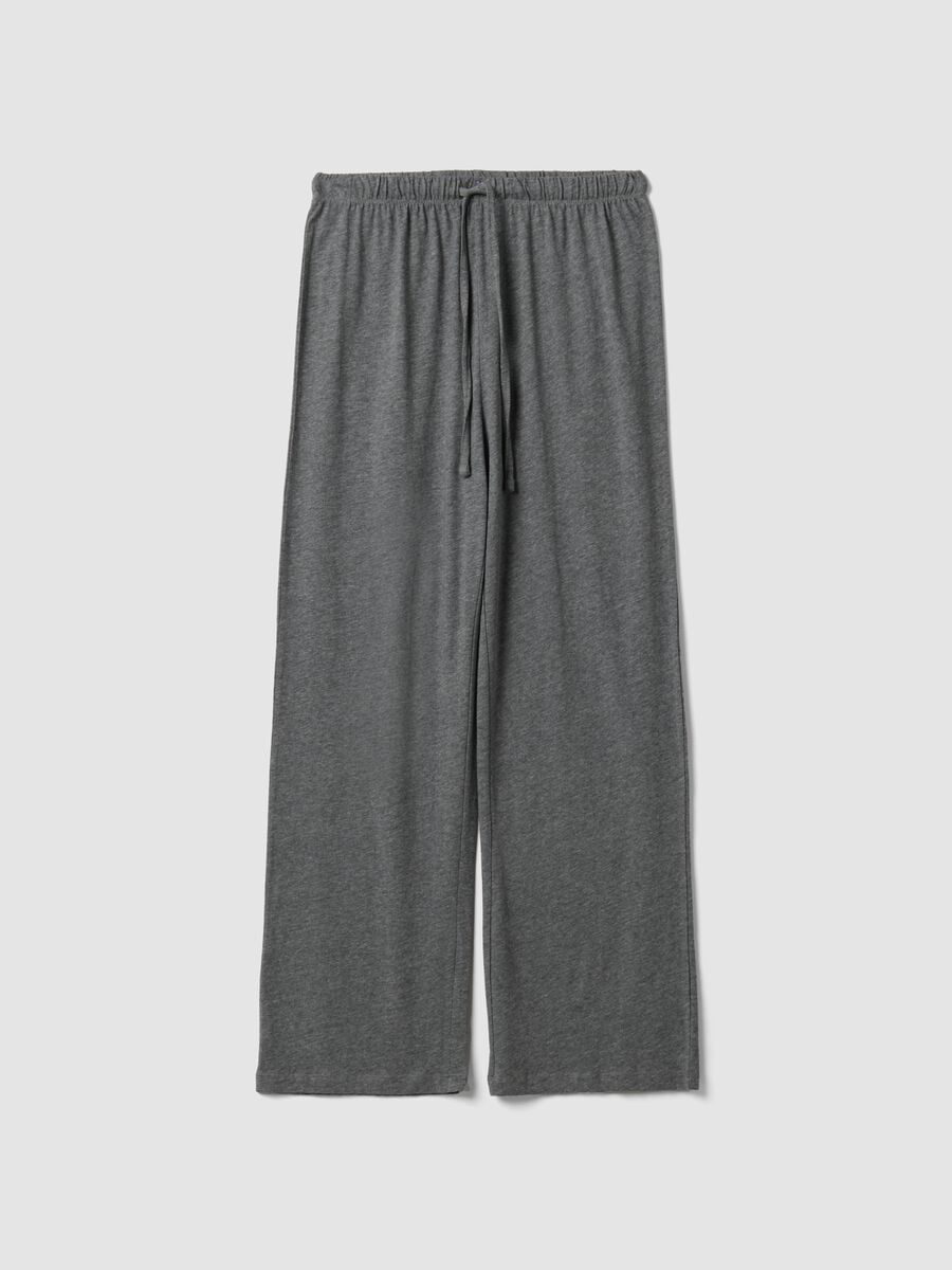 Grey cotton-viscose blend pyjama trousers_4