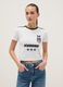 White pure cotton regular fit T-shirt with Kuromi print_0