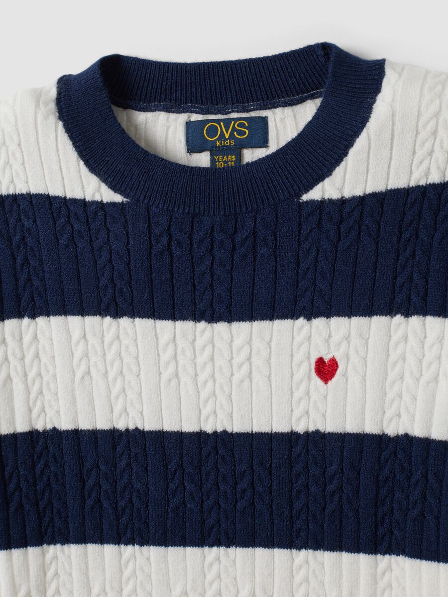 Girls&rsquo; multicolour striped viscose-blend boat-neck jumper_5