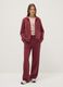 Pink regular fit cotton blend trousers_0