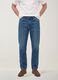 Blue cotton and lyocell blend regular tapered jeans_1