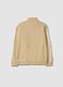 Beige cotton half-zip sweatshirt, relaxed fit_2