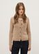 Beige cotton blend cardigan regular fit with buttons_1