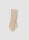 Beige ribbed stretch tights_0