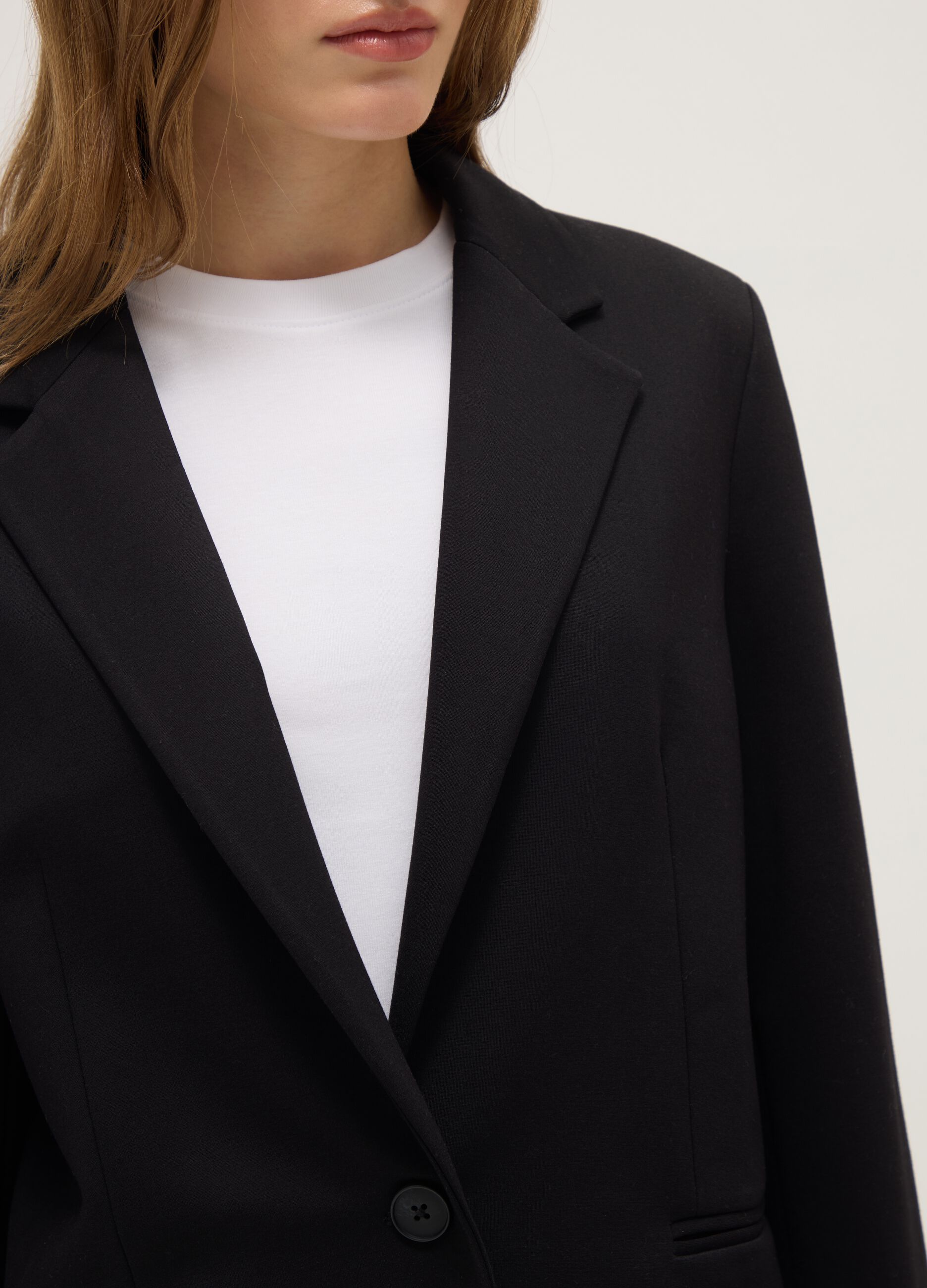 Regular Fit Black Single-Breasted Blazer