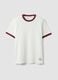 White pure cotton fitted crew-neck T-shirt_4