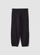 Black pure cotton regular-fit joggers for girls_1