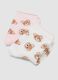 5-pack of pink socks in organic stretch cotton_2
