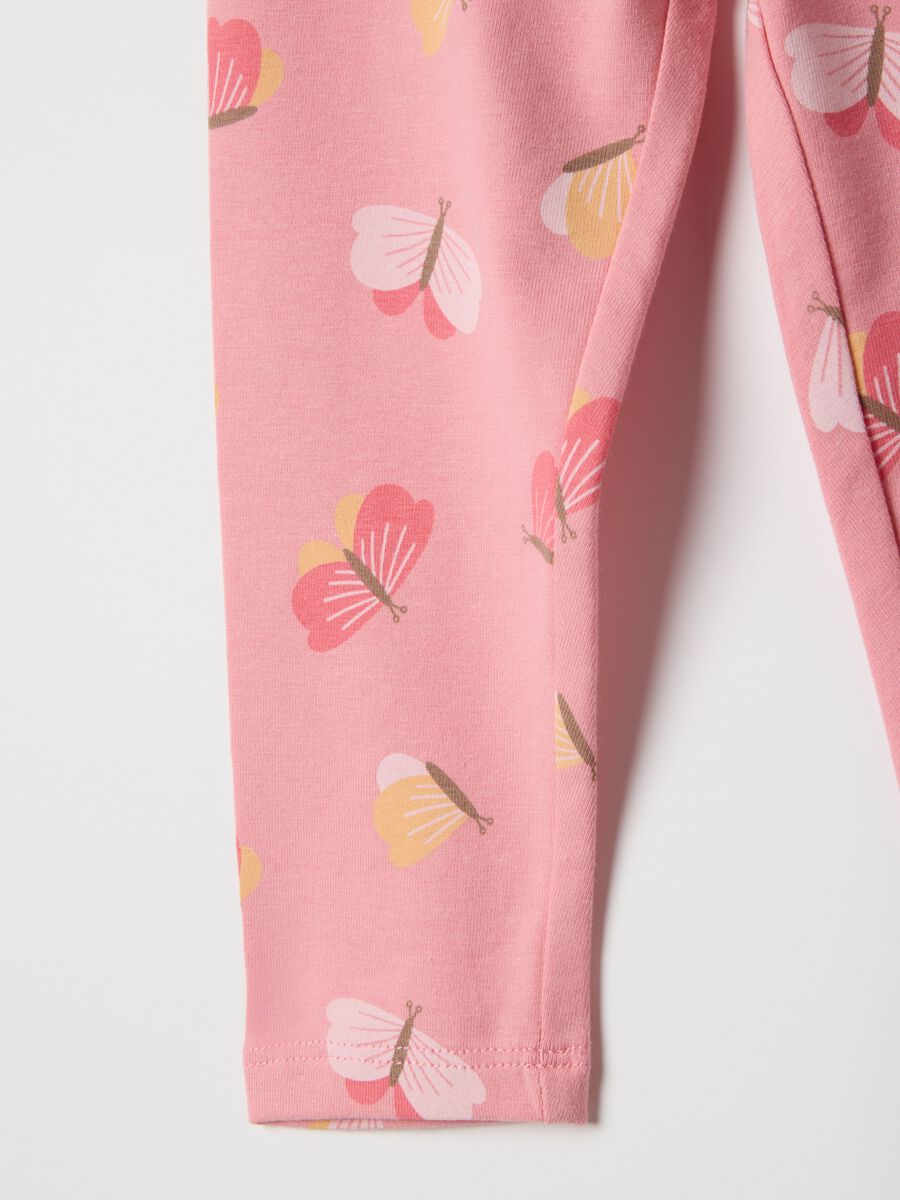 Bipack leggings in cotone elasticizzato multicolor da bimba slim fit_3