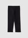 Girls' black stretchy cotton leggings slim fit with star_1