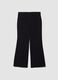 Black flare-fit trousers in stretch viscose_1