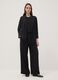 Black regular-fit blazer with classic lapels_1