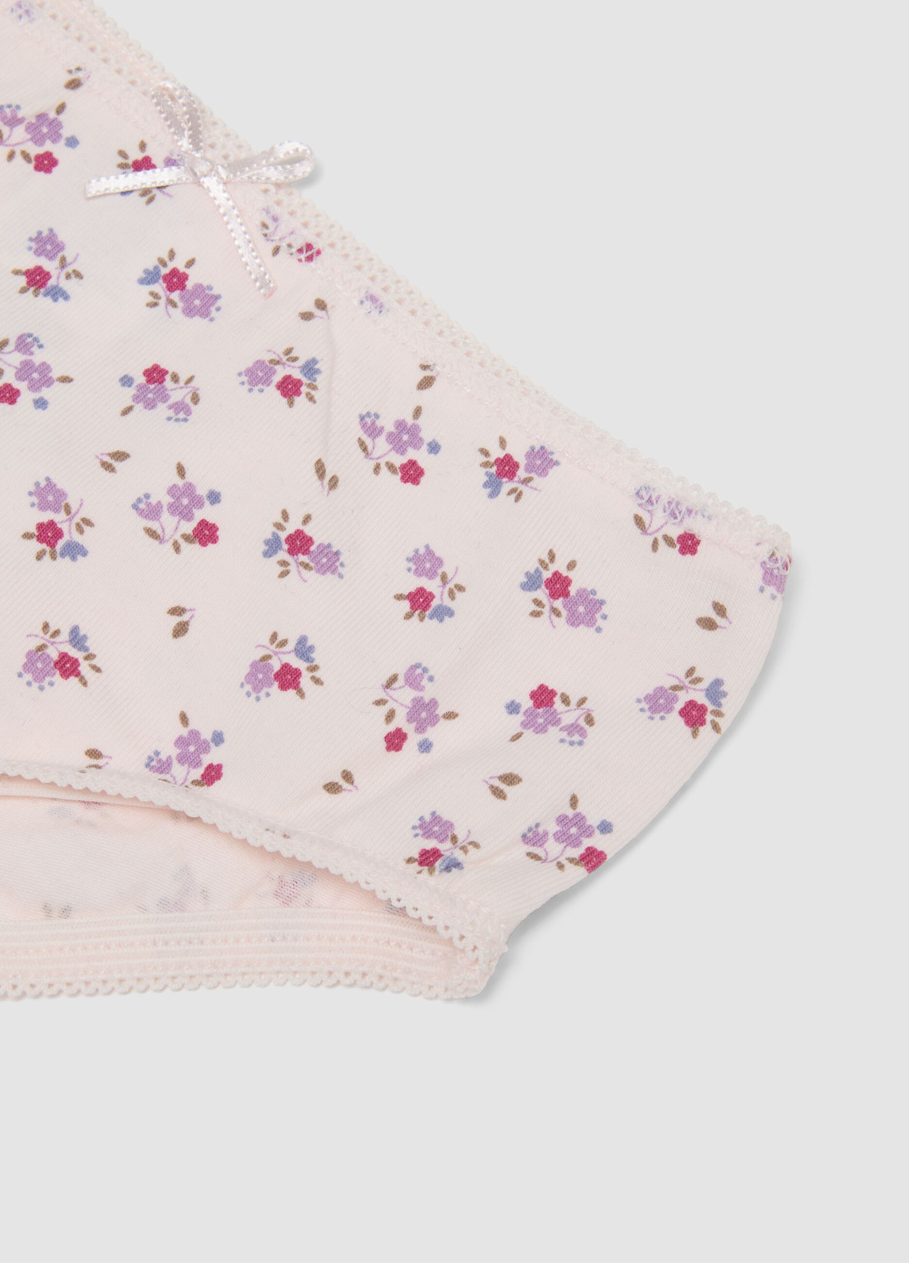 3-pack of multicolour organic stretch-cotton knickers for baby girl