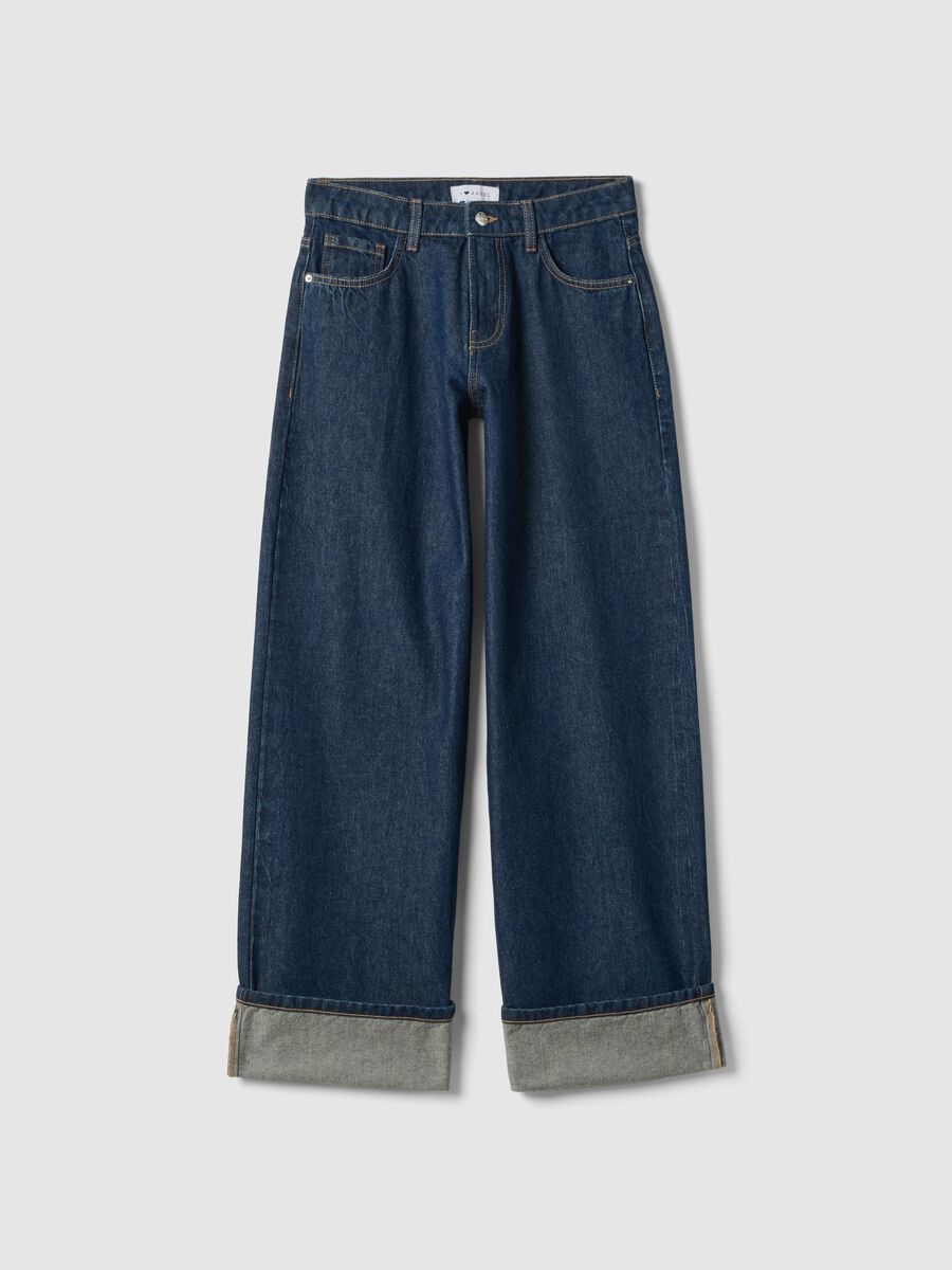 Jeans in puro cotone blu boyfriend fit_4