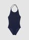 Blue stretchy fabric swimsuit_4