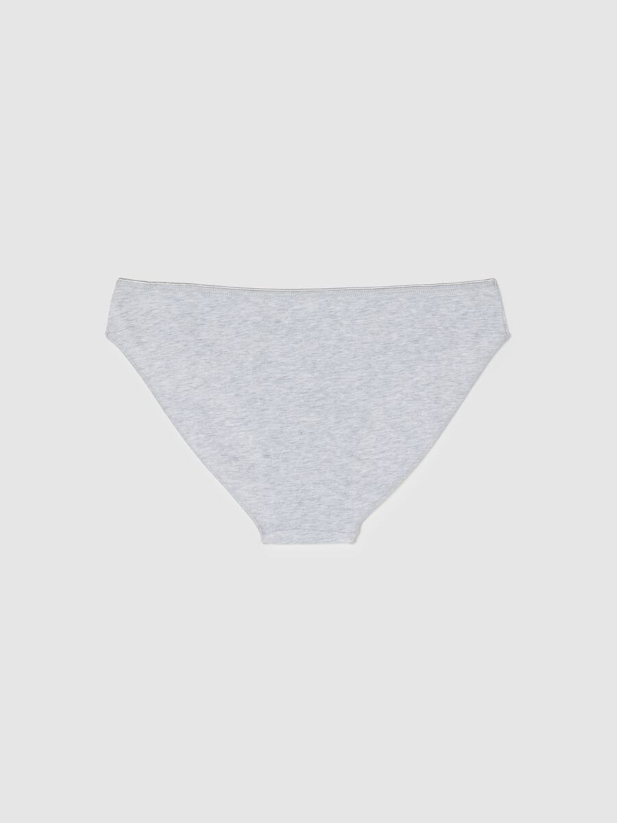 Girls' Grey Stretch Cotton Briefs with Regular Fit_1