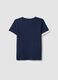Blue organic cotton T-shirt with print, relaxed fit for boys_4
