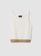 White cotton-blend top_4