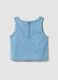 Blue pure cotton blouse_4