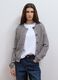 Grey pure cotton knit cardigan in regular fit_0