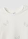 White pure organic cotton T-shirt with butterfly print for girls_2