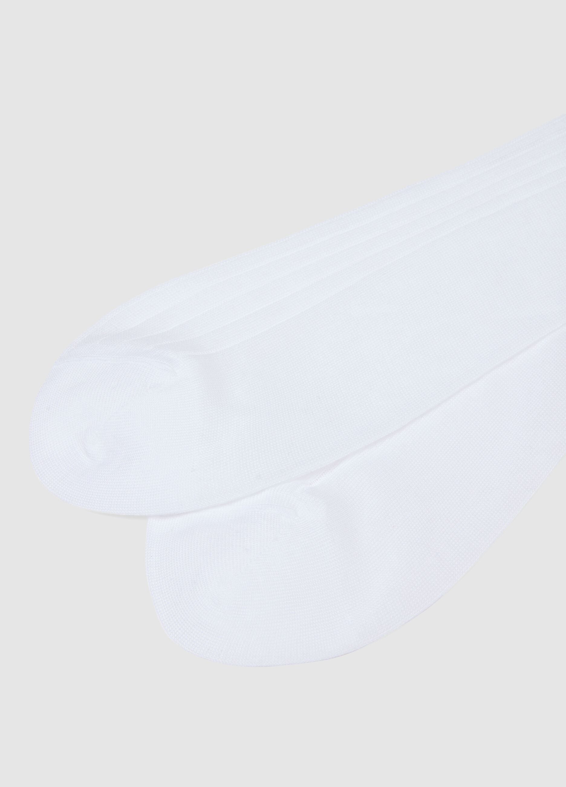 Pack of two long white cotton socks