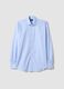 Blue and white check pure cotton shirt regular fit easy iron_4