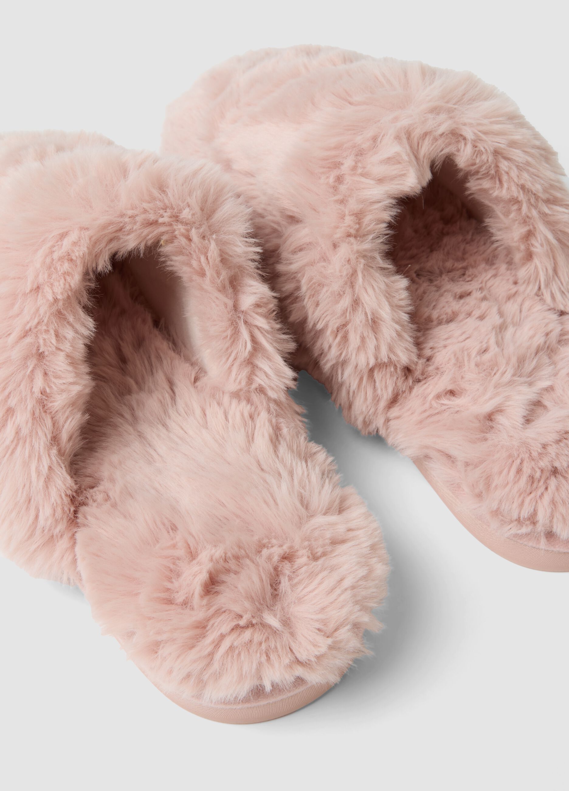 Pink open-back slippers