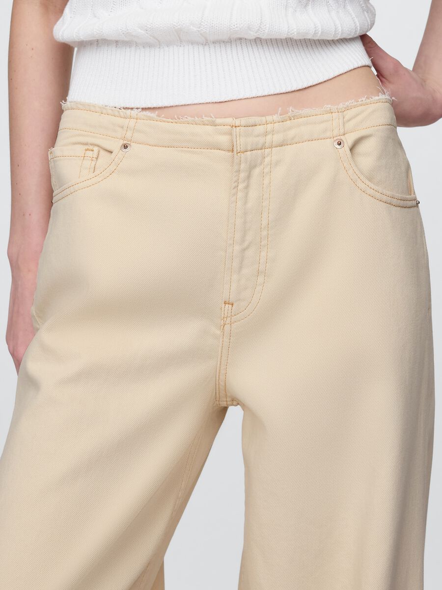 Pantaloni wide leg in cotone e Lyocell_4