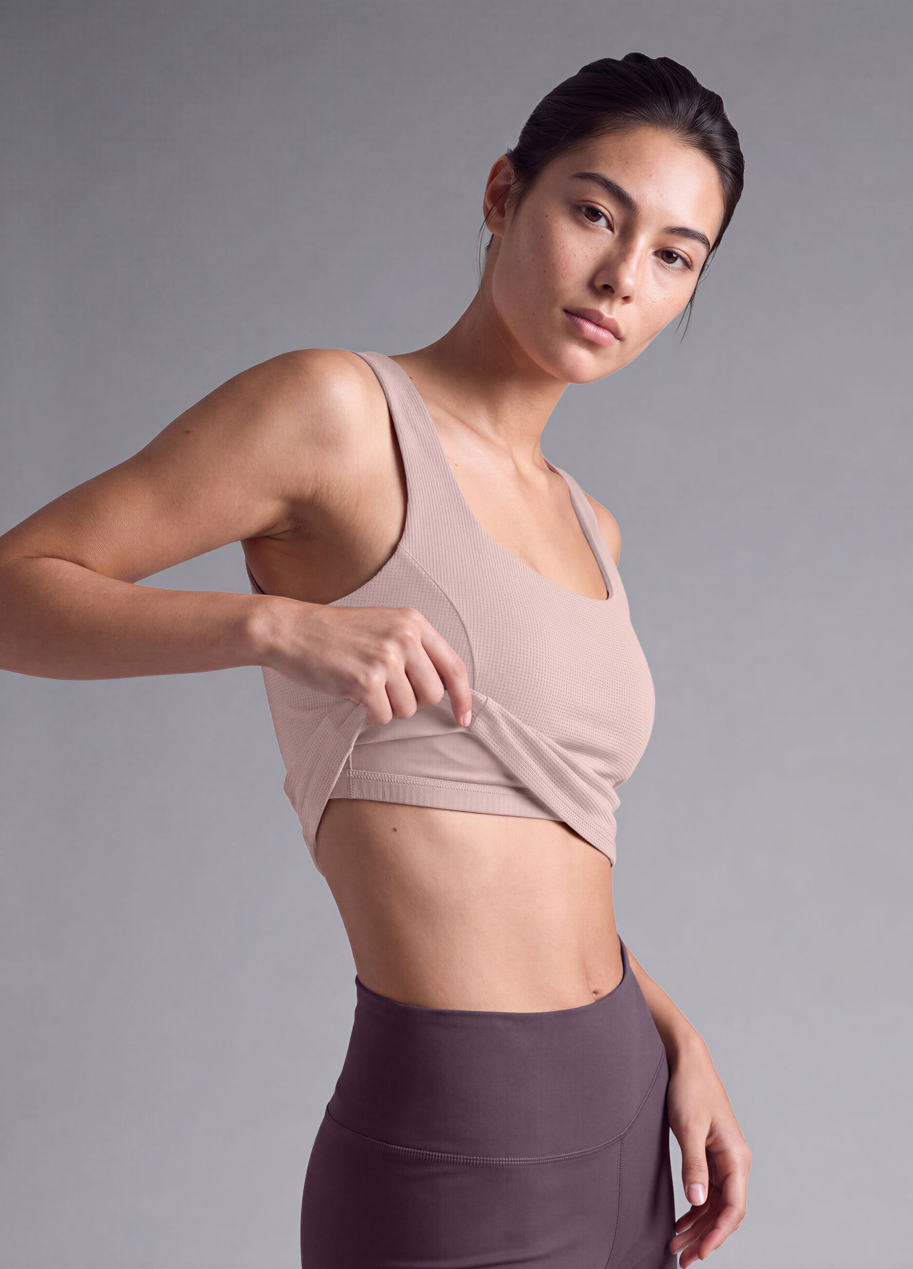 Pink breathable stretch crop top ALTAVIA STUDIO