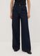 Blue denim bootcut jeans in cotton and lyocell blend_1