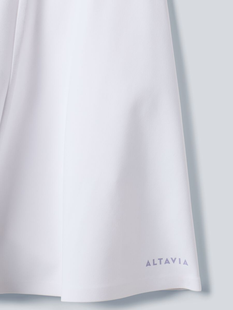 White ALTAVIA COURT sports skirt in stretch technical fabric with integrated shorts_5
