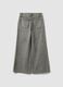 Girls&rsquo; pure cotton wide-leg grey jeans with studs_4