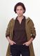 Brown rain jacket with hood, zip and snap buttons, regular fit_0