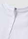 Girls&rsquo; white pure cotton regular-fit T-shirt with embroidery and bow_3