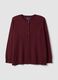 Red viscose-blend cardigan with buttons, regular fit_4