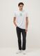 White regular fit pure cotton T-shirt with Boston Celtics logo_0