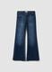 Blue bootcut denim jeans in stretch cotton_3