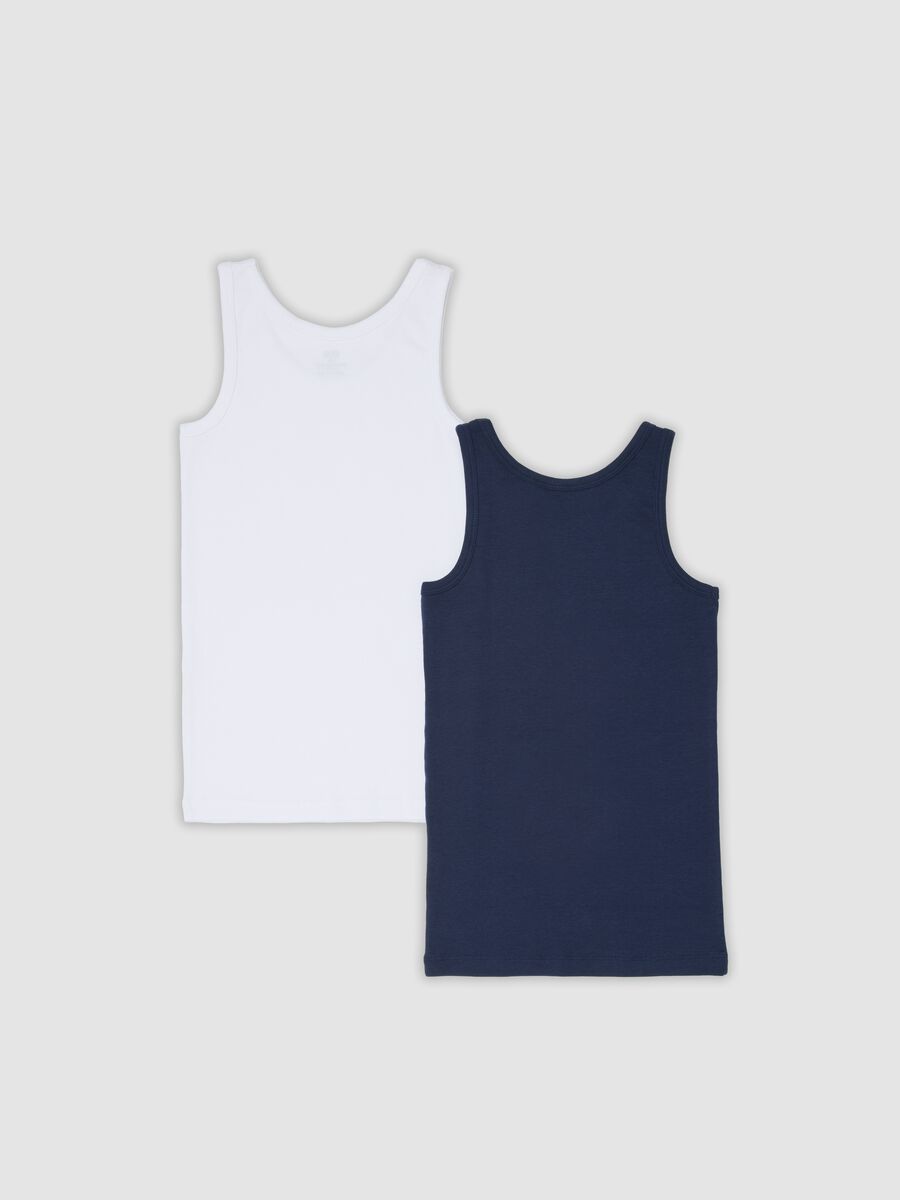 2-pack multicolour boys&rsquo; vests in pure organic cotton, regular fit_1