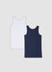 2-pack multicolour boys&rsquo; vests in pure organic cotton, regular fit_1