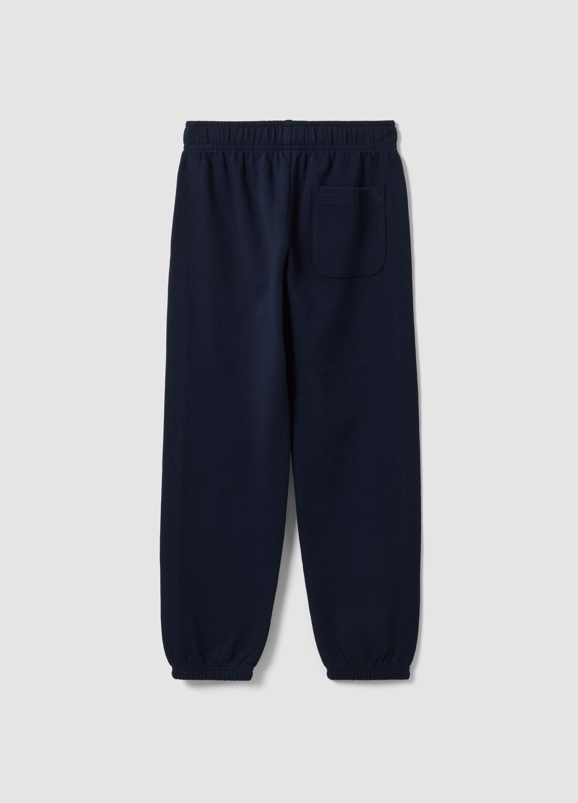 Pantaloni jogger blu in puro cotone organico comfort fit per bambino