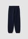 Pantaloni jogger blu in puro cotone organico comfort fit per bambino_1