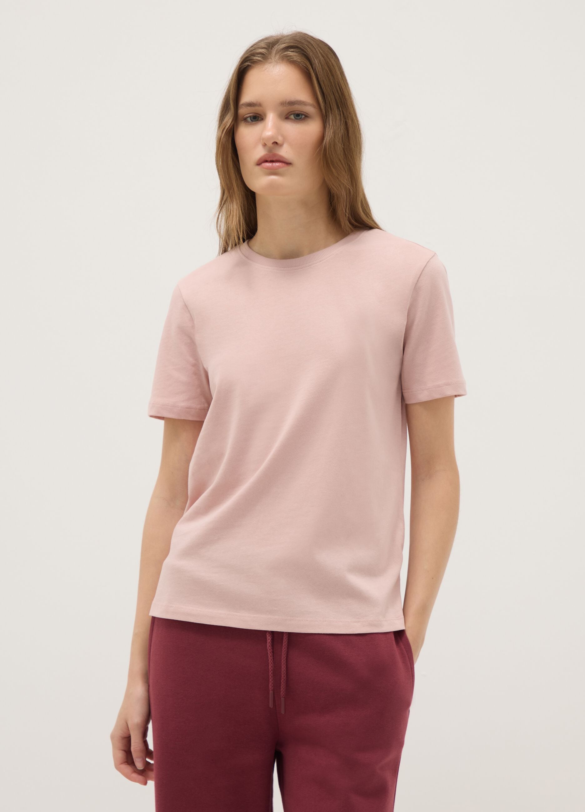Pink Pure Cotton Regular Fit T-shirt