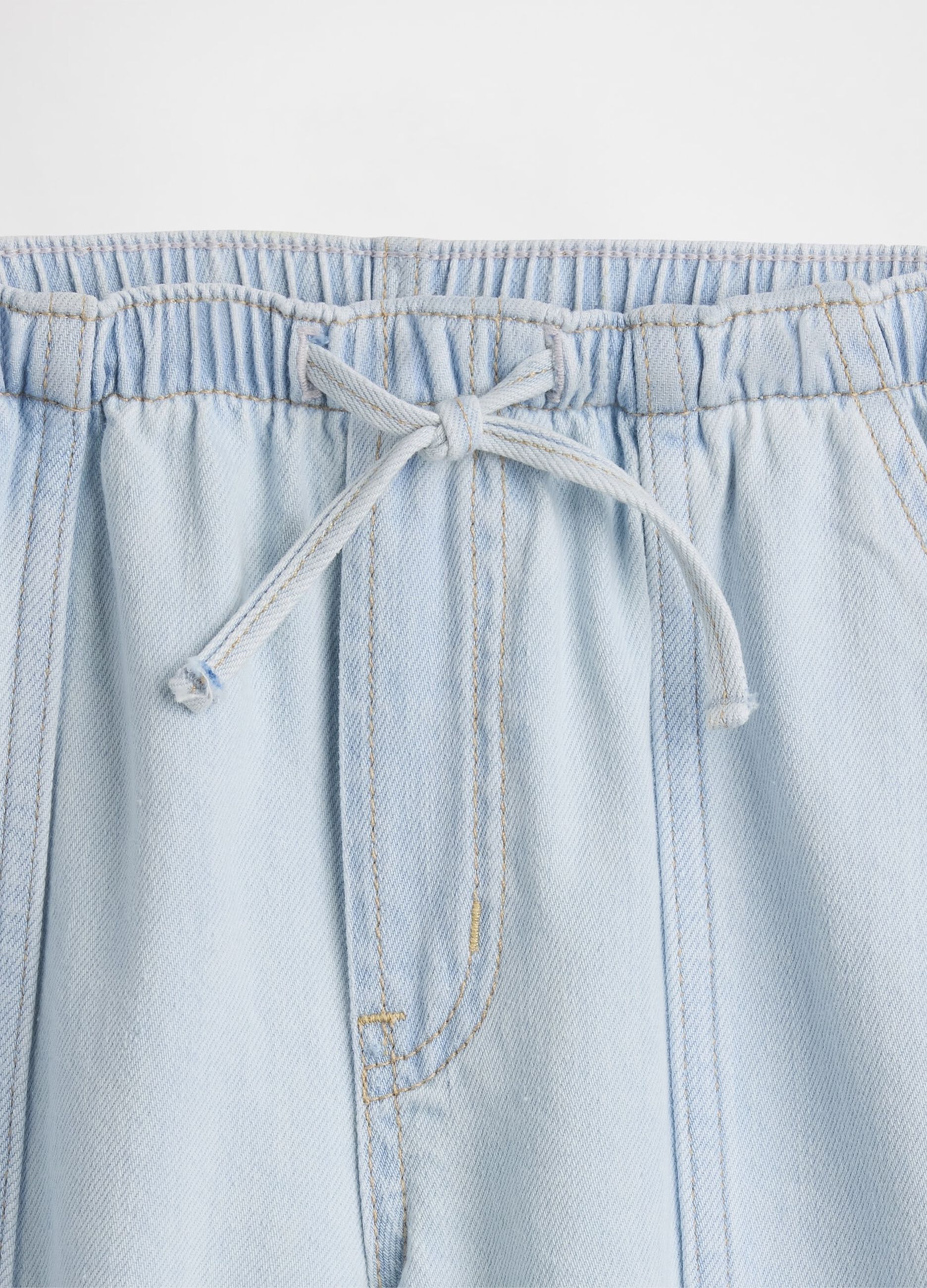Wide-leg trousers in pure cotton