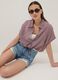 Multicolour gingham crop shirt in stretch cotton_0